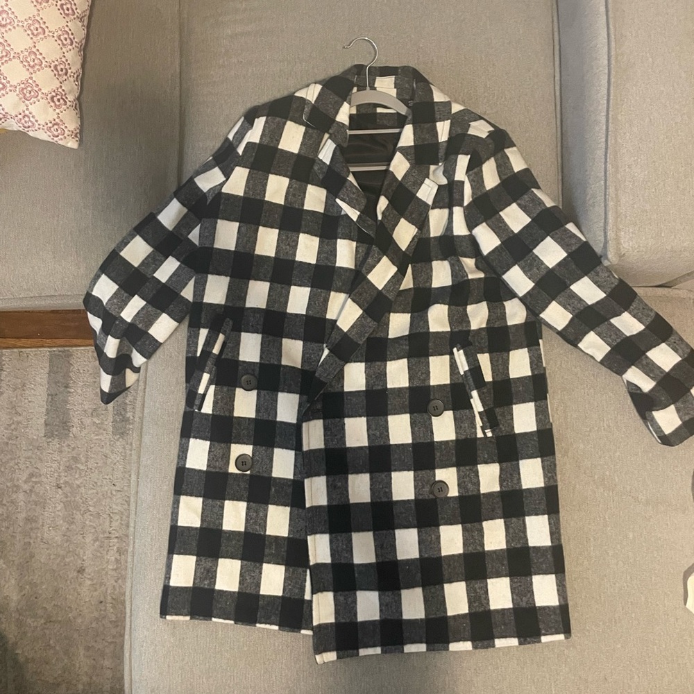 Missguided Plaid Coat
